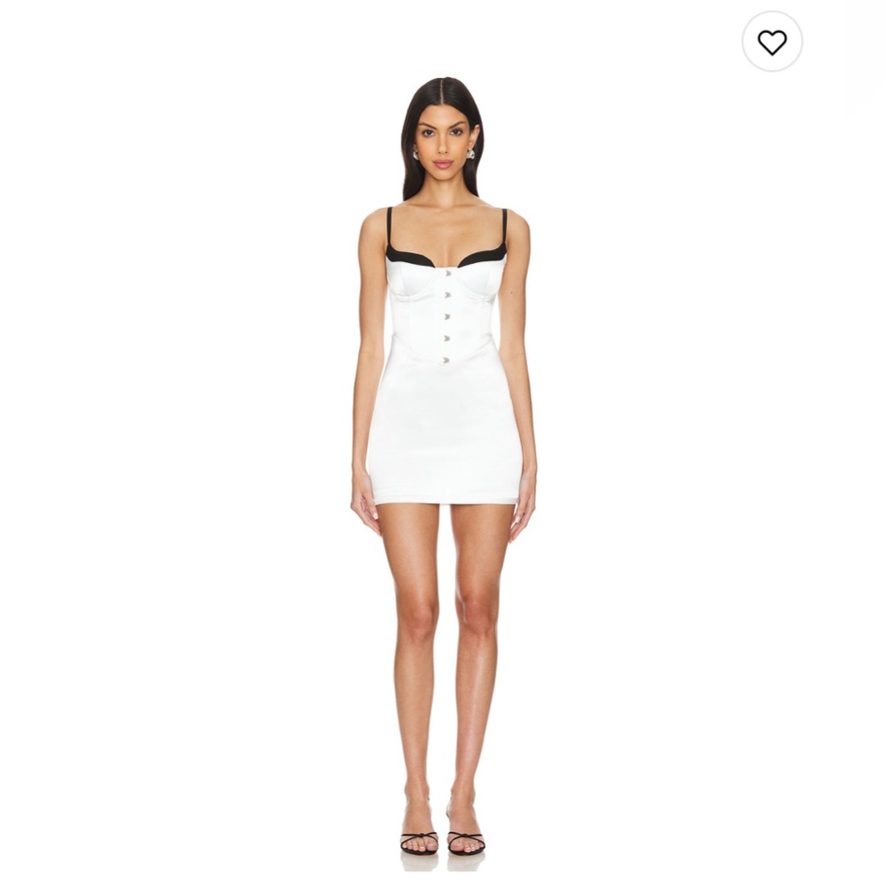 REVOLVE White and Black Mini Dress